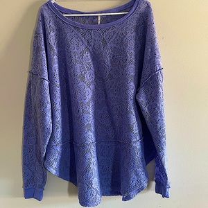 Free People Periwinkle Oversized Sweater Large